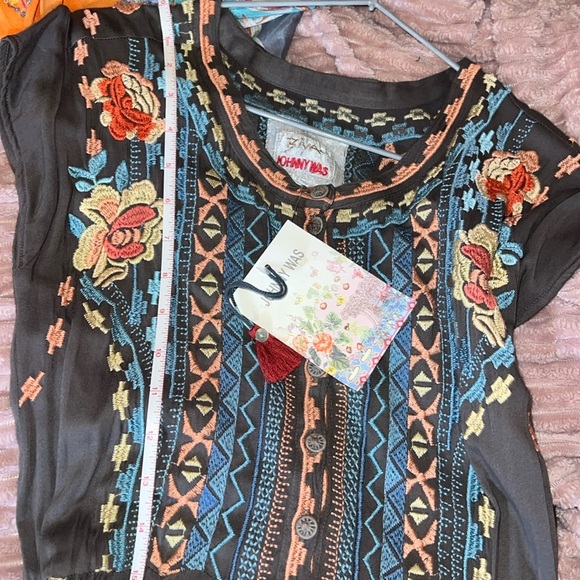 Johnny Was Biya Crozier Dress Embroidered Boho size XS. 44” from waist down. NWT - Picture 12 of 17